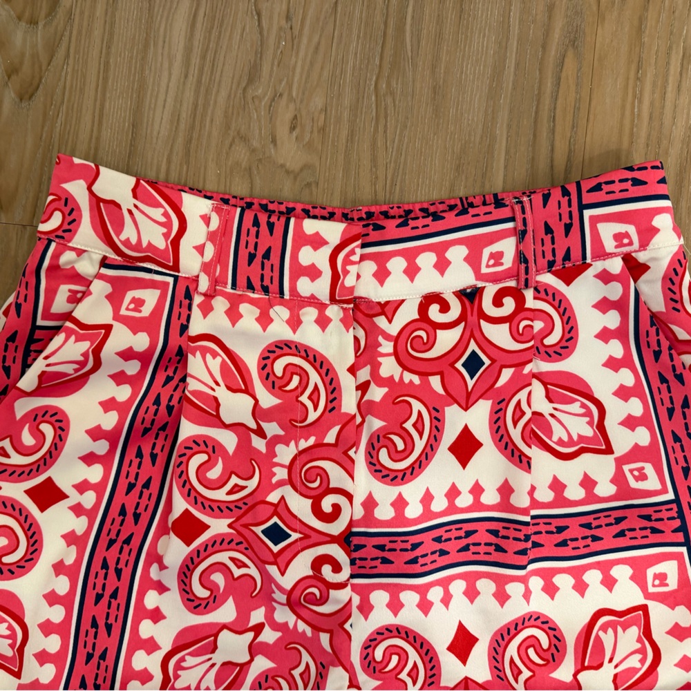 House of Harlow 1960 Red and White Patterned Trousers - Picture 2 of 4